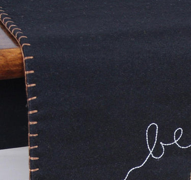 Snowman Believe Black Table Runner TRGP0425 - The Fox Decor